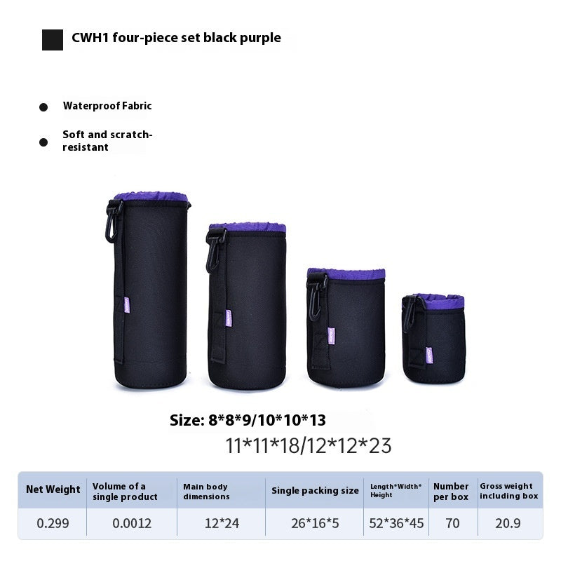 Neoprene Lens Case Protective Lens Cover Soft Lens Buggy Bag